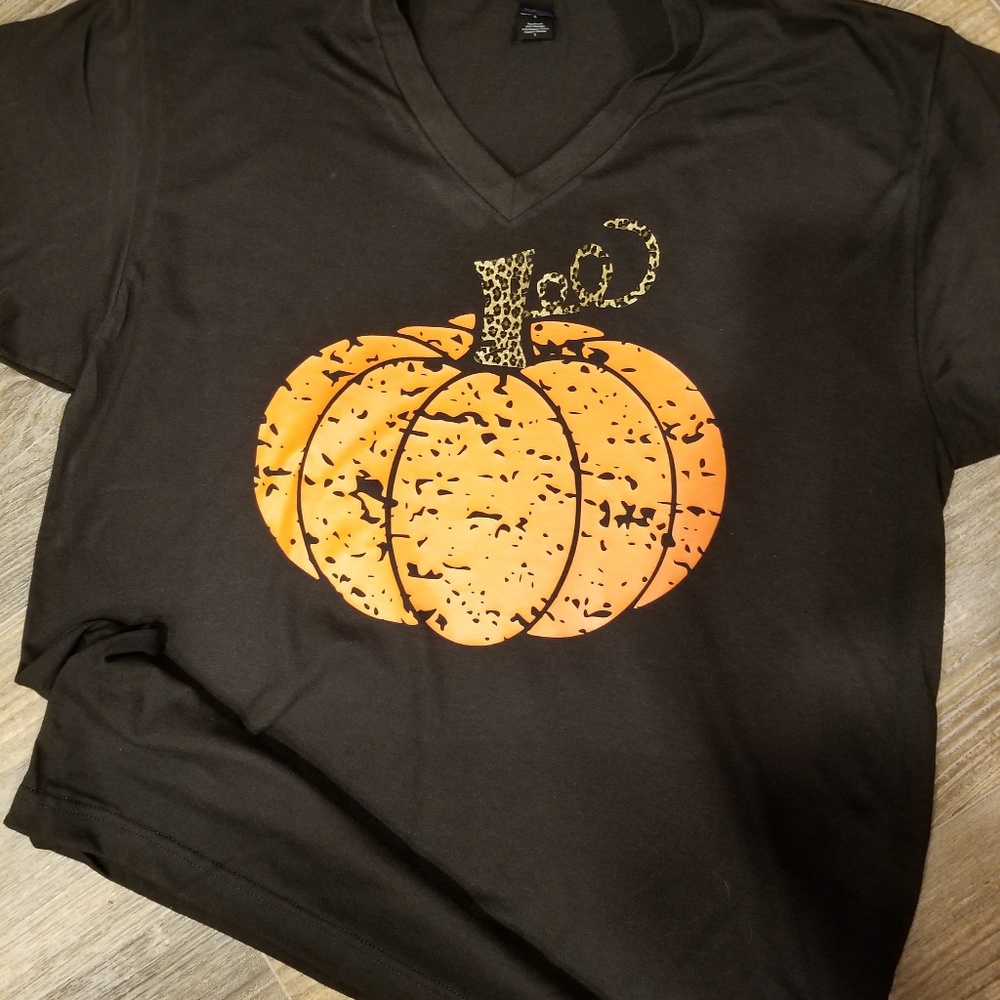 Distressed Pumpkin Tee